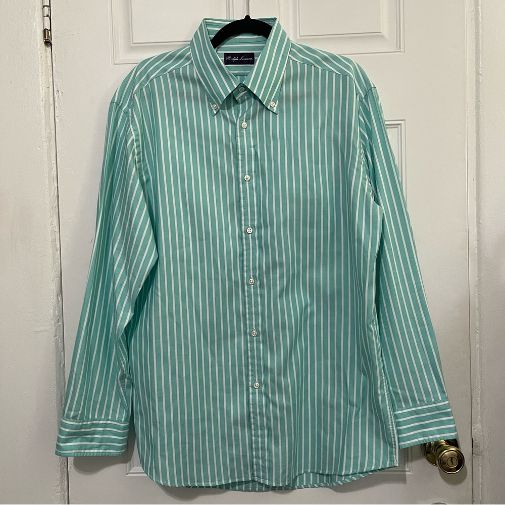 Ralph Lauren Purple Label Classic Fit Striped Long Sleeve Men’s Shirt‎ Sz XL